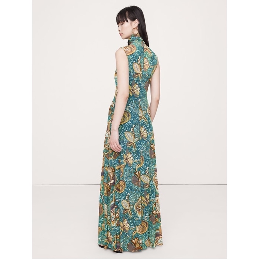Banana Republic Green Floral Maxi Dress - Picture 3 of 5